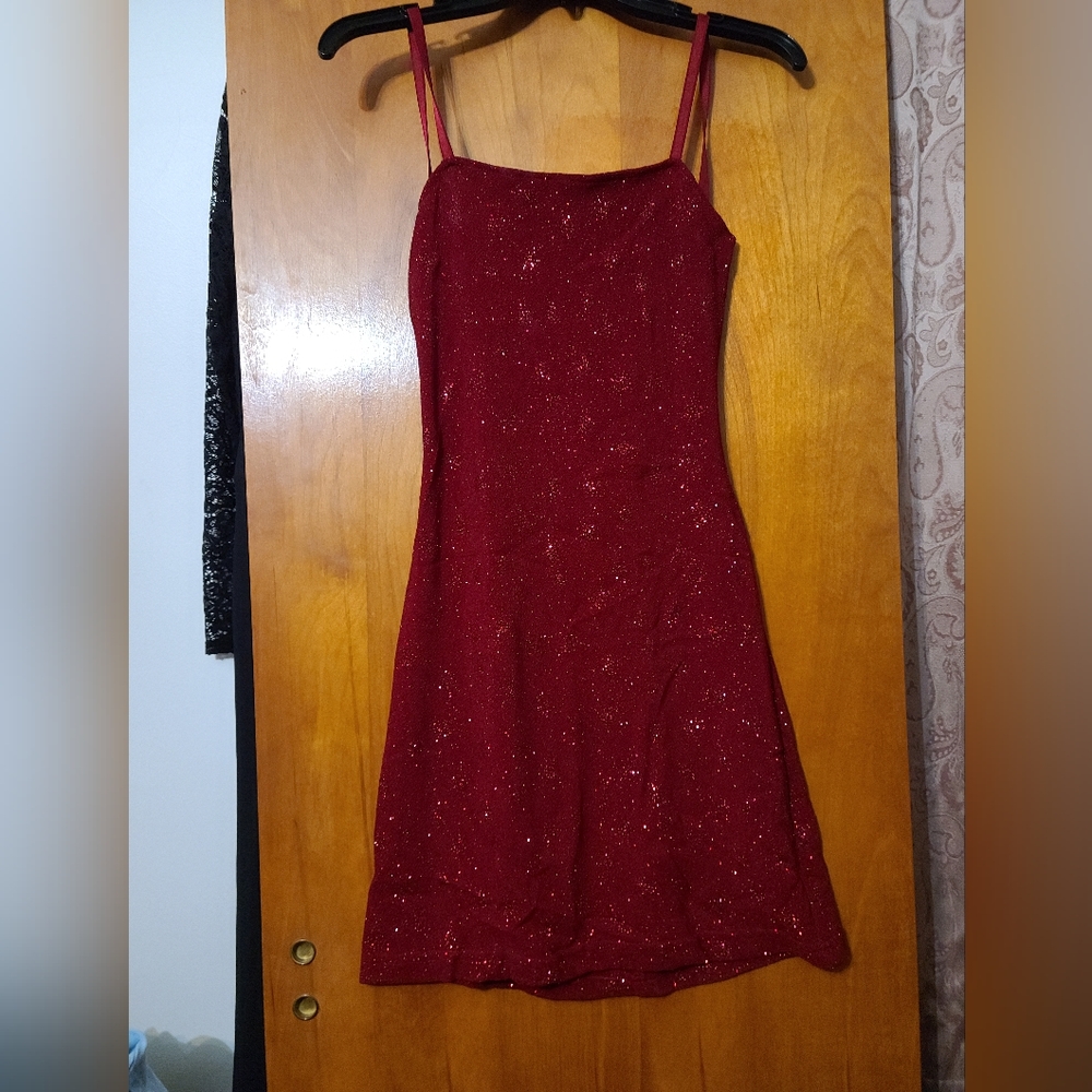Red sparkling dress, size medium